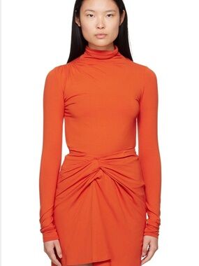 NWT Isabel Marant Etoile Orange Long Sleeve Turtleneck Top
